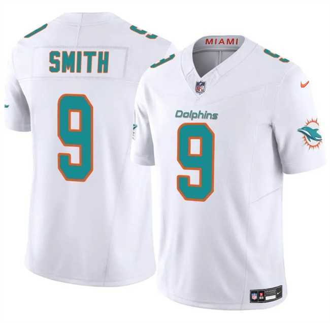 Men & Women & Youth Miami Dolphins #9 Jonnu Smith White 2024 F.U.S.E Vapor Limited Stitched Jersey